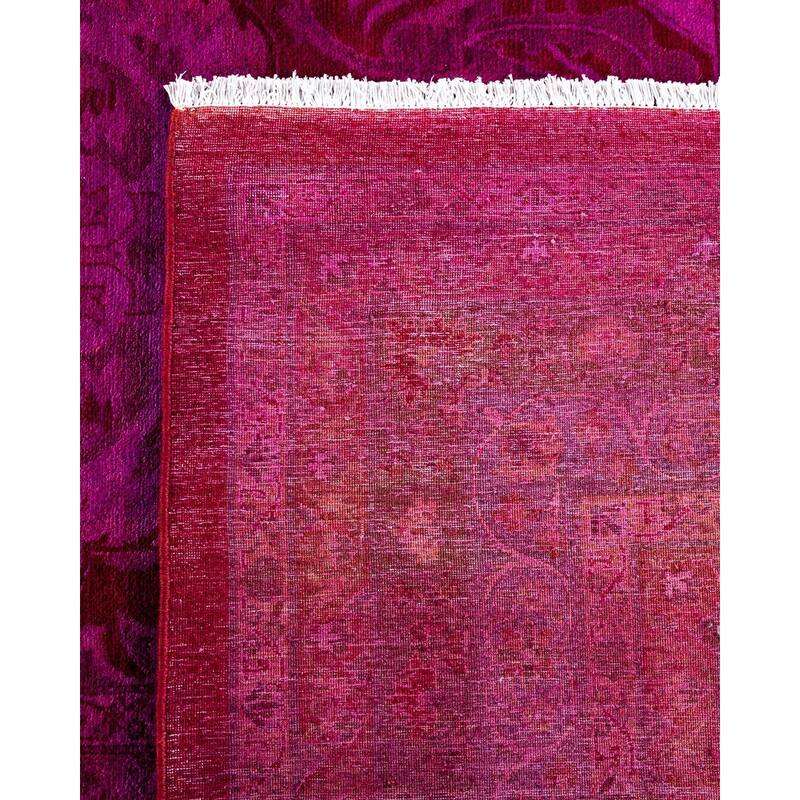 Overdyed, One-of-a-Kind Hand-Knotted Area Rug - Pink - 12' 2" x 17' 2"