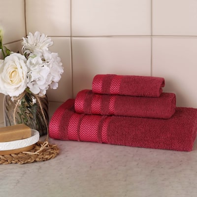 Superior Hays Cotton Medium Weight 3 Piece Bathroom Towel Set