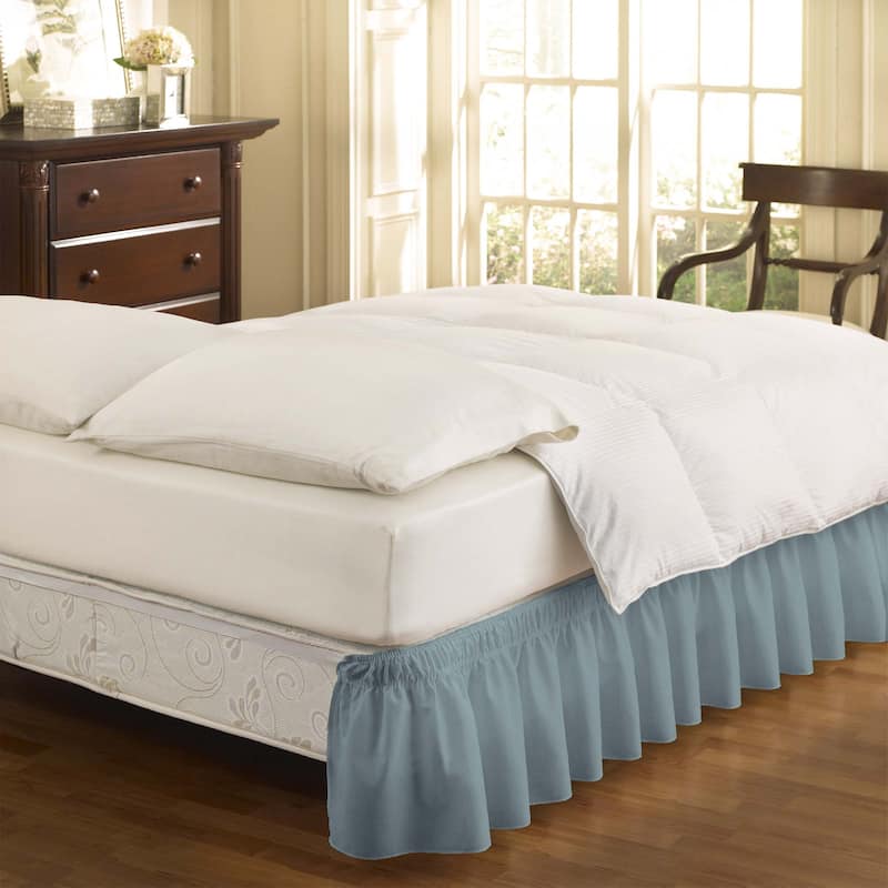 EasyFit Wrap Around Solid Ruffled Bed Skirt
