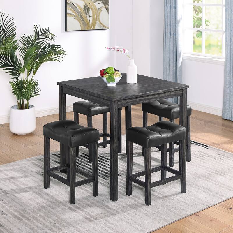 5 Piece Industrial style Dining Table Set Bed Bath & Beyond 39126721