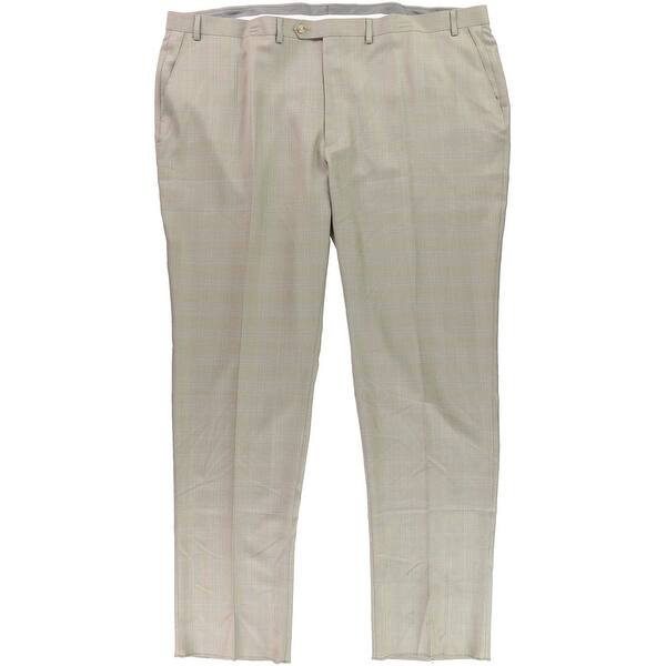 Shop Sean John Mens Big Tall Classic Casual Trousers Beige 50w