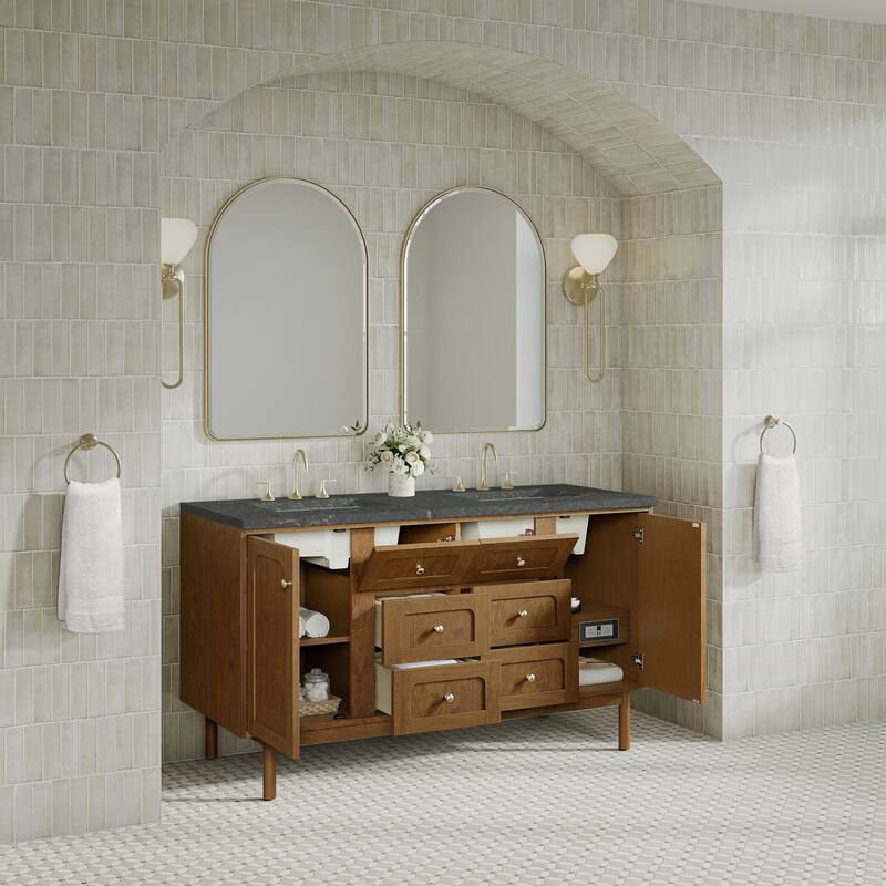 James Martin Vanities 545-V60D-FPBL Laurent 60" Double Basin Poplar