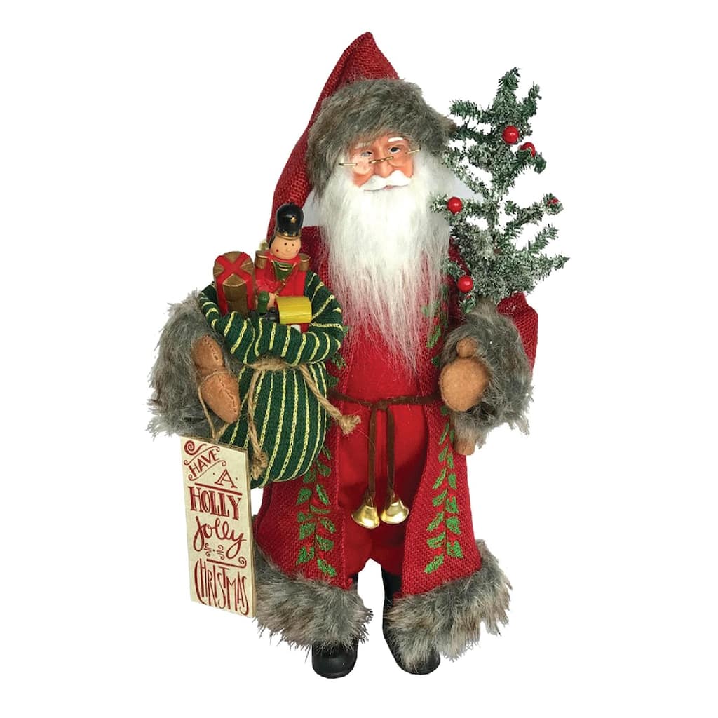 16" Santa "Have a Holly Jolly Christmas" Standing Christmas Figurine