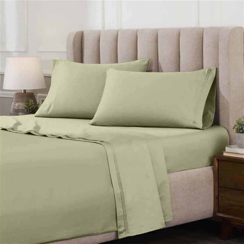 Superior Egyptian Cotton 1000 Thread Count Deep Pocket Solid Sheet Set - California King - Sage