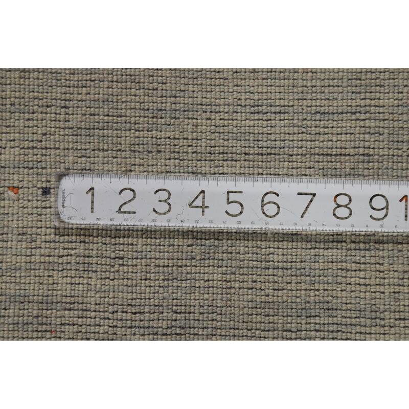 Hand Knotted Oriental 100% Wool Carpet Tribal Tribal Beige & Ivories Gabbeh Area Rug - 4' 11'' X 2' 10''