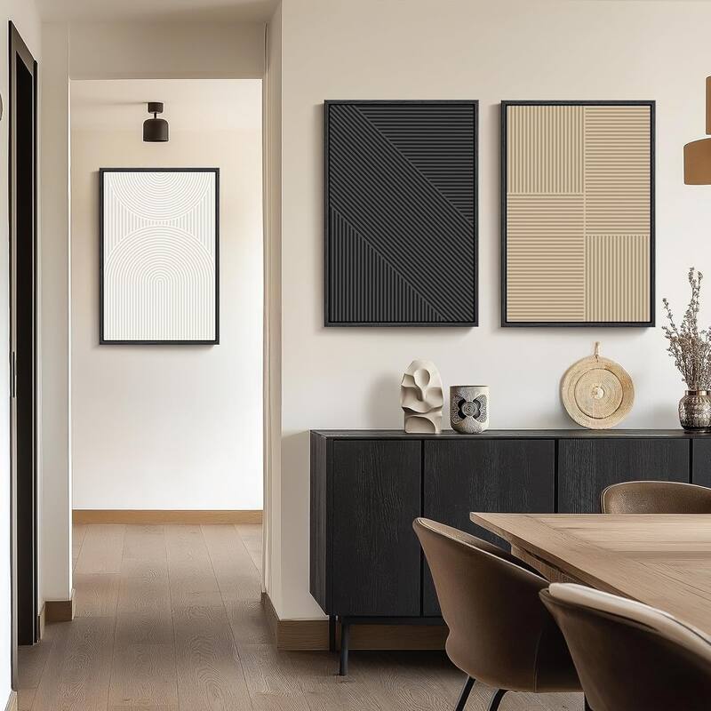 Modern Neutral Minimalist Canvas Paintings Wall Decor