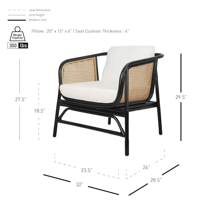 NPD Furniture Quilla Rattan Barrel Armchair
