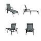 preview thumbnail 18 of 24, COSCO Outdoor Aluminum Chaise Lounge Chair (Set of 2) - N/A