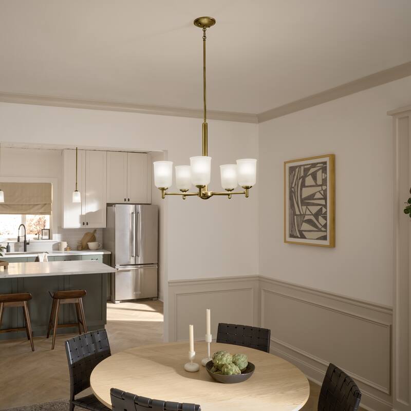 Kichler Lighting Shailene 23.75 in. 5-Light Natural Brass Chandelier - 23.75 in