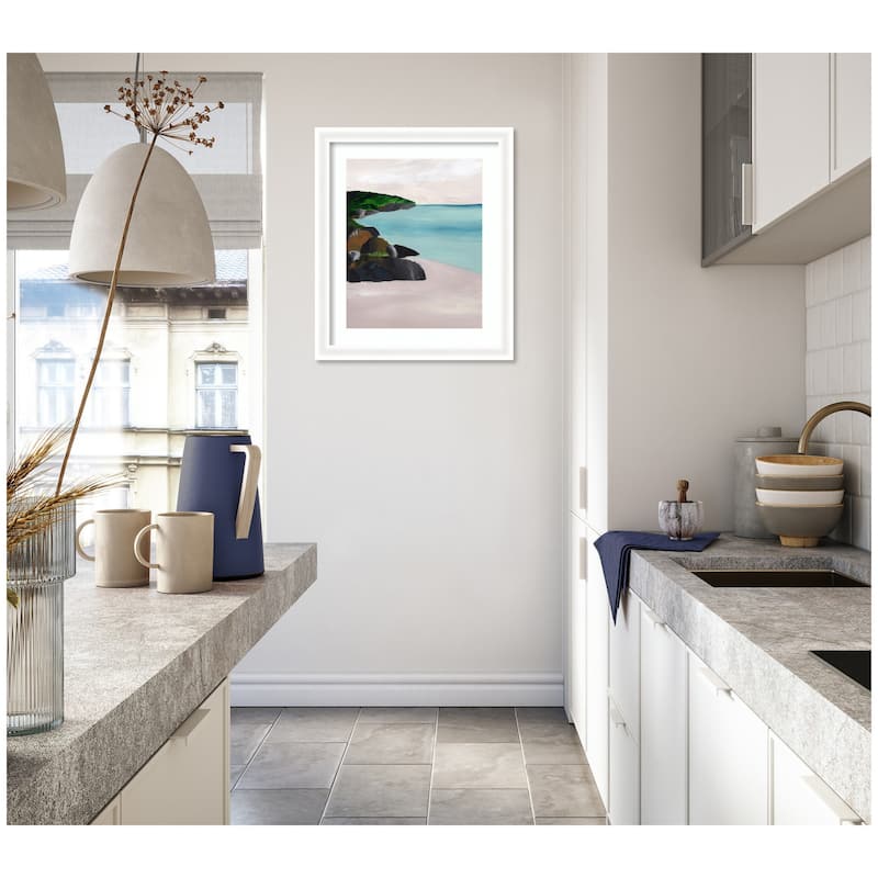 Kate and Laurel Framed Art Seascape by Nikita Jariwala