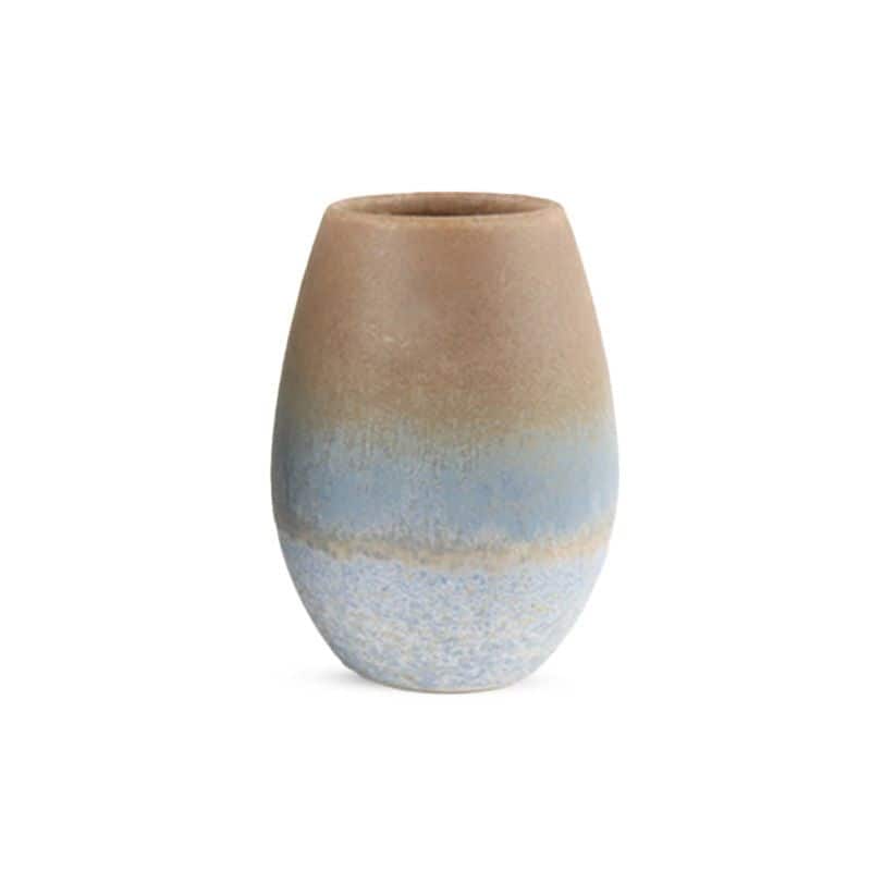Ombre Coastal Ceramic Vases Set of Two with Elegant Gradient Finish