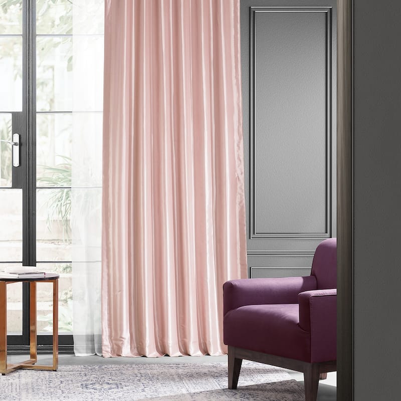 Exclusive Fabric Blackout Faux Silk Taffeta Curtain (1 Panel) - On Sale ...