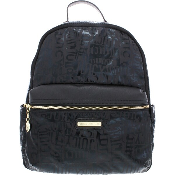 pink and black juicy couture backpack
