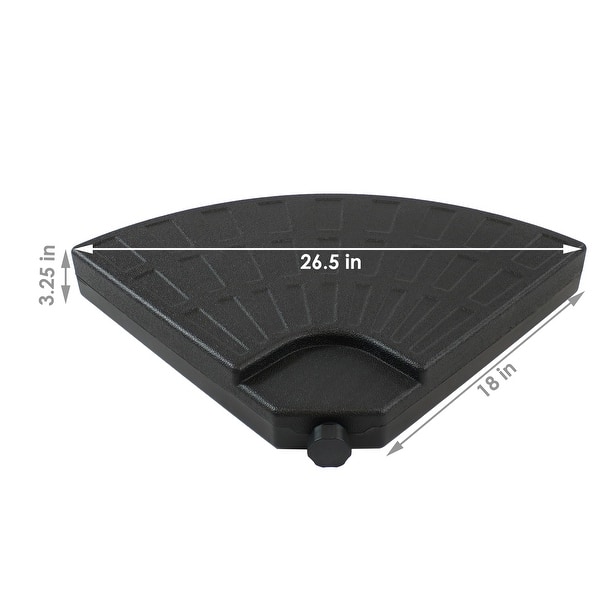 Shop Black Friday Deals On Sunnydaze Heavy Duty Cantilever Offset Patio Umbrella Base Plate 4 Pk Black Overstock 28546984