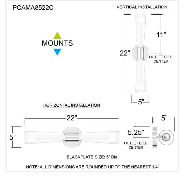 Amara Integrated LED Polished Chrome Bath Bar
