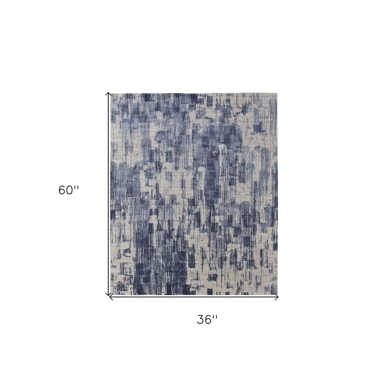 HomeRoots Abstract Casual Rectangle Area Rug - 60 in. x 36 in. x 0.39 in.