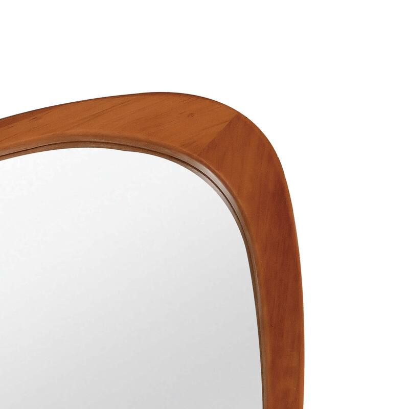 Irregular Solid Wood Frame Decorative Mirror