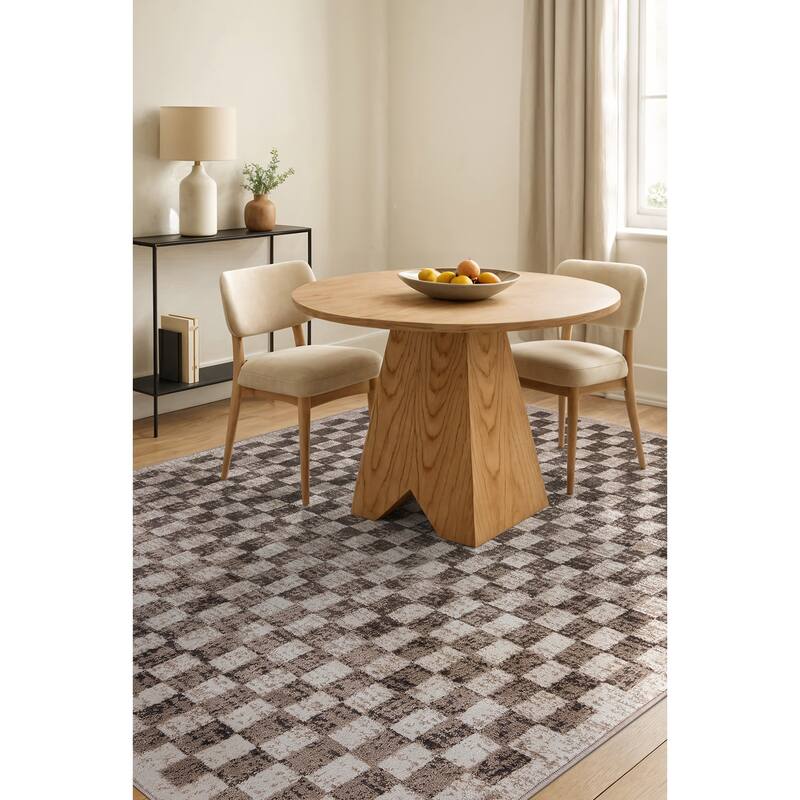 World Rug Gallery Contemporary Checkered Area Rug