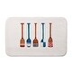 preview thumbnail 6 of 7, Oar Multi Painted Bath Mat 17 x 24 - White