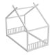 preview thumbnail 20 of 18, Montessori House-shape Bed Frame for Kids Toddler Floor Bed with Fence Headboard Footboard, Low Wooden Tent Bed Without Slats