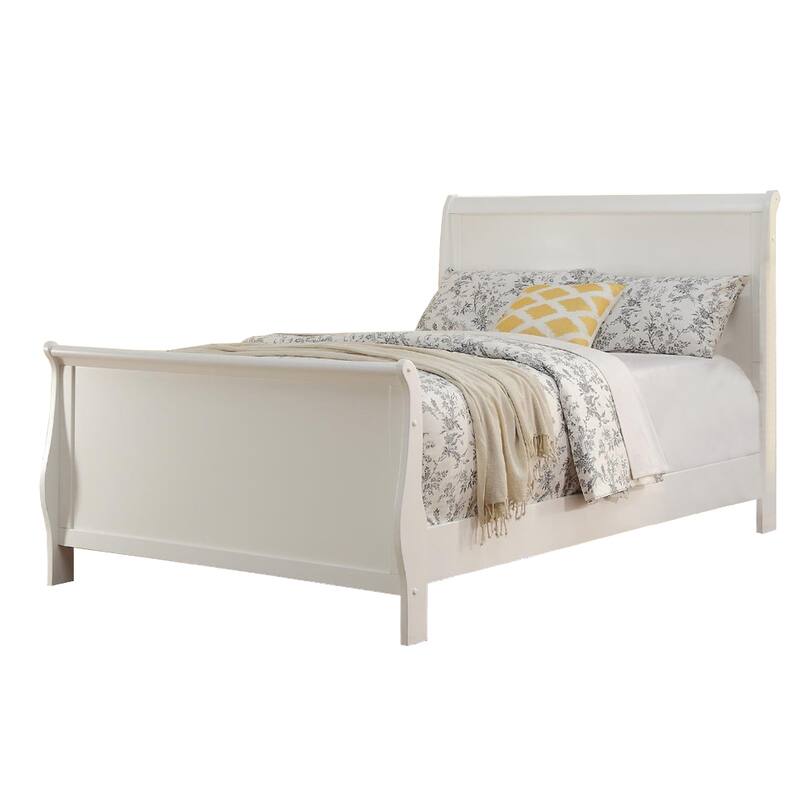 Spellbinding Clean Wooden Twin Bed, White