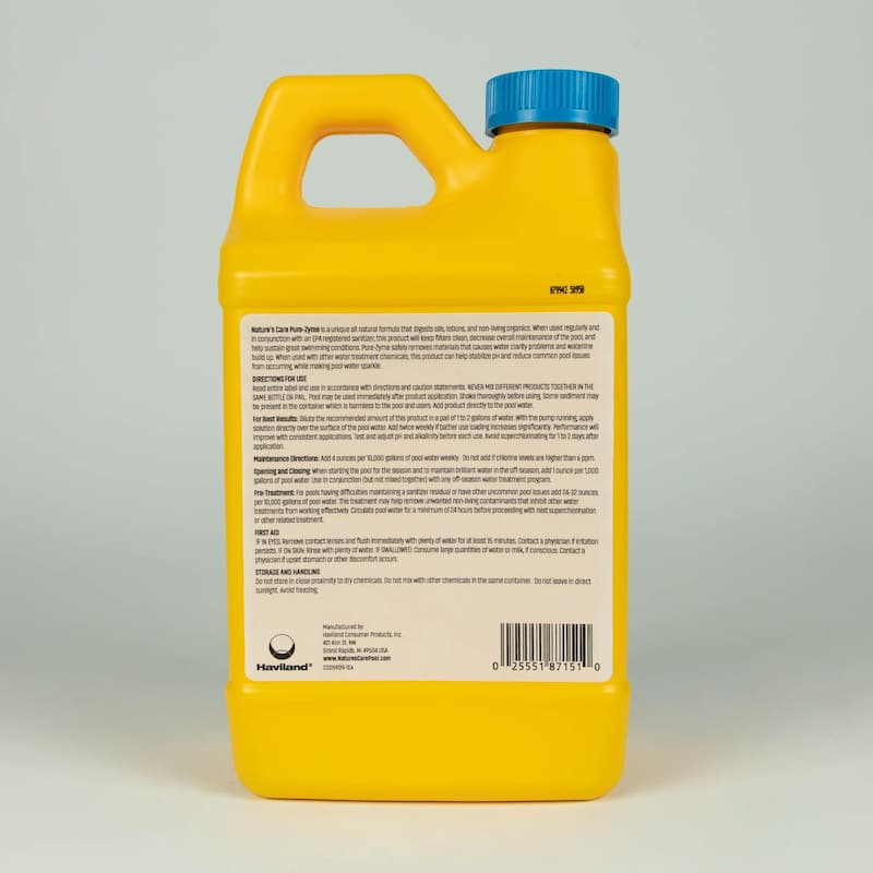 64 Oz. Nature's Care Pure Zyme Clarifier for Swimming Pools