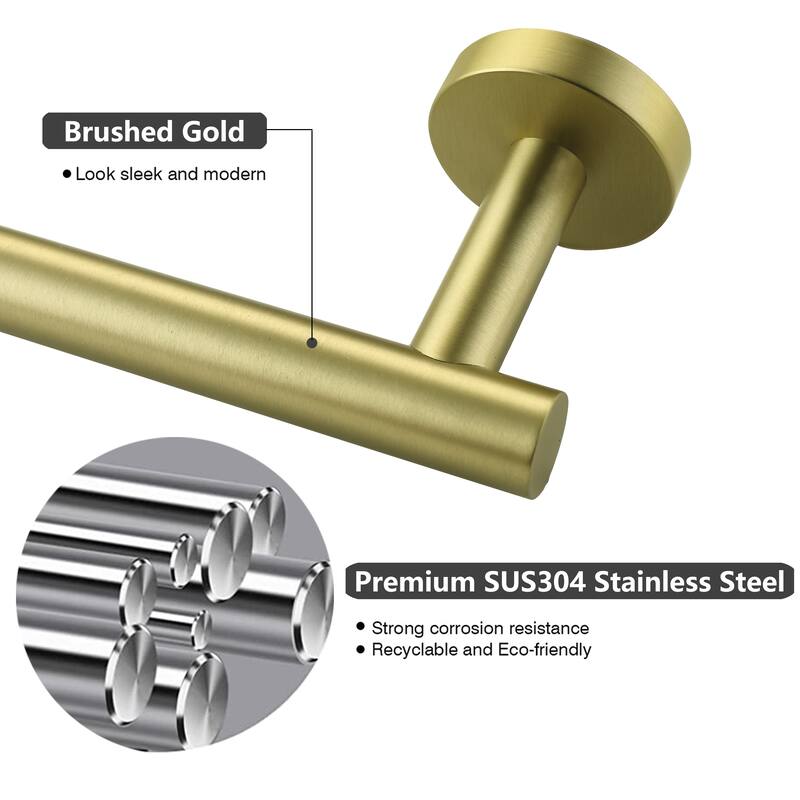 6-Piece Bath Hardware Set in Stainless Steel