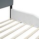 preview thumbnail 22 of 20, Full Size Upholstered Platform Bed, Faux Leather Bed with Storage Nightstand & Guardrail, Platform Bed Frame with Footboard