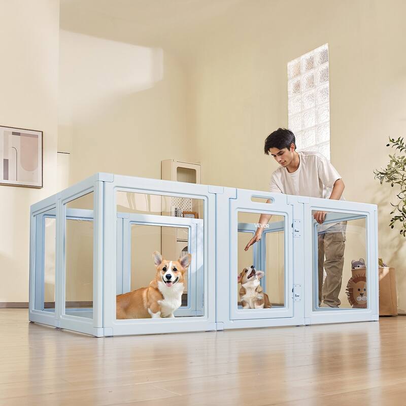Indoor Dog Whelping Box with Door Lock and Easy Cleaning