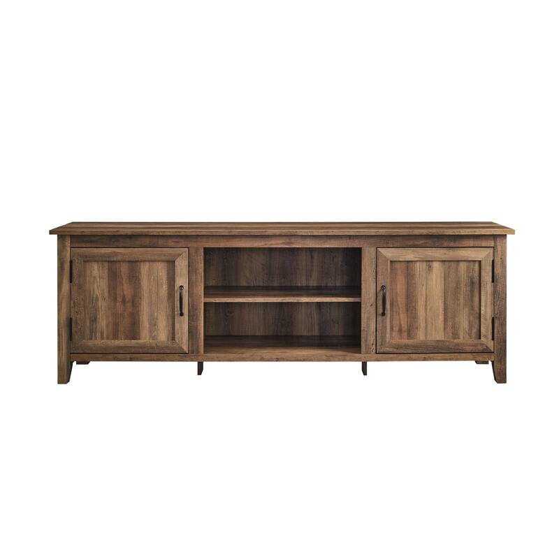 Rustic 70" TV Stand with Grooved Doors for TVs Up to 85" - Perfect for Modern Farmhouse Decor
