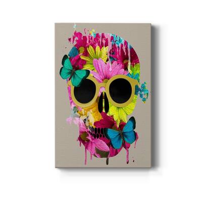 Floral Skull Premium Gallery Wrapped Canvas - Ready to Hang