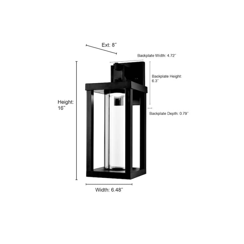 Dumont LED Outdoor Wall Sconce Powder Coated Black - Powder Coated Black
