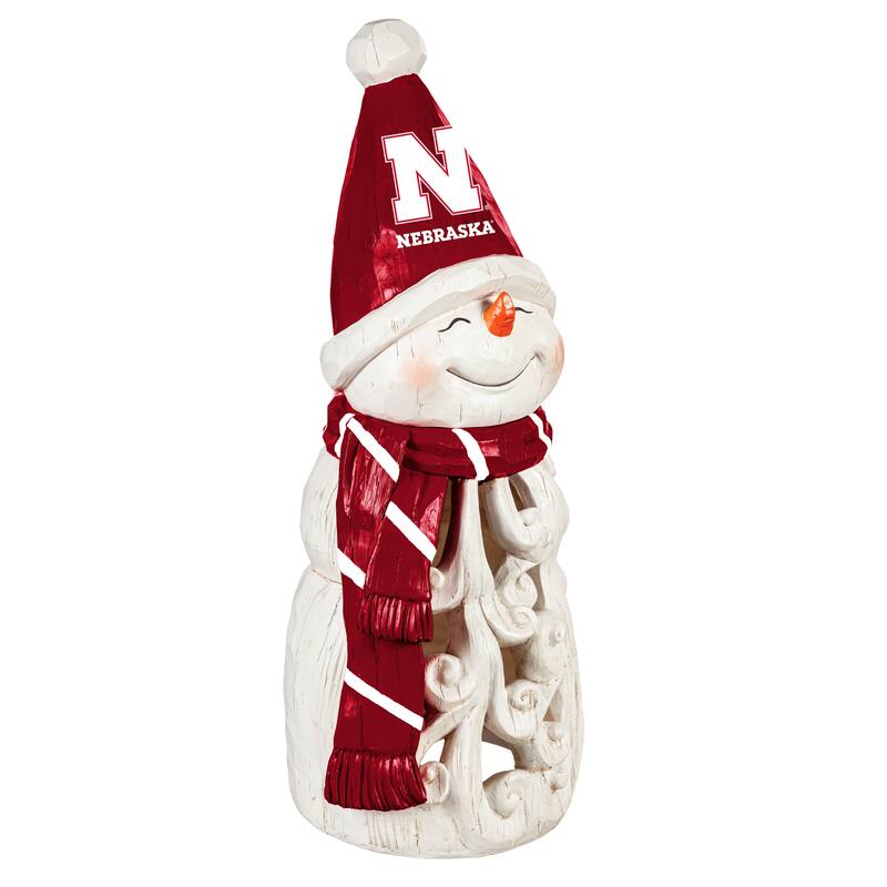 University of Nebraska Snowman LED Garden Statuary, 26"
