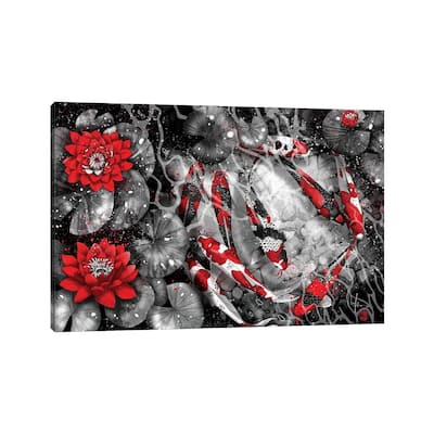 iCanvas "9 Kois" by Marine Loup Canvas Print