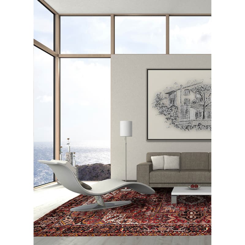 ECARPETGALLERY Hand-knotted Sarabi Red Wool Rug - 9'9 x 12'8