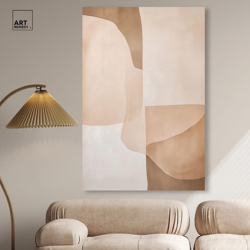 Forms in Beige II Canvas by Art Remedy, Gallery Wrapped