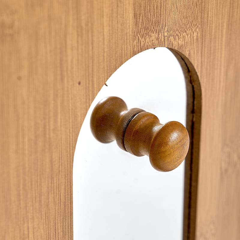 26" Tall Modern Nightstand with Charging Station, 23.75" Wide Wood Bedside Table /2 Storage Drawers