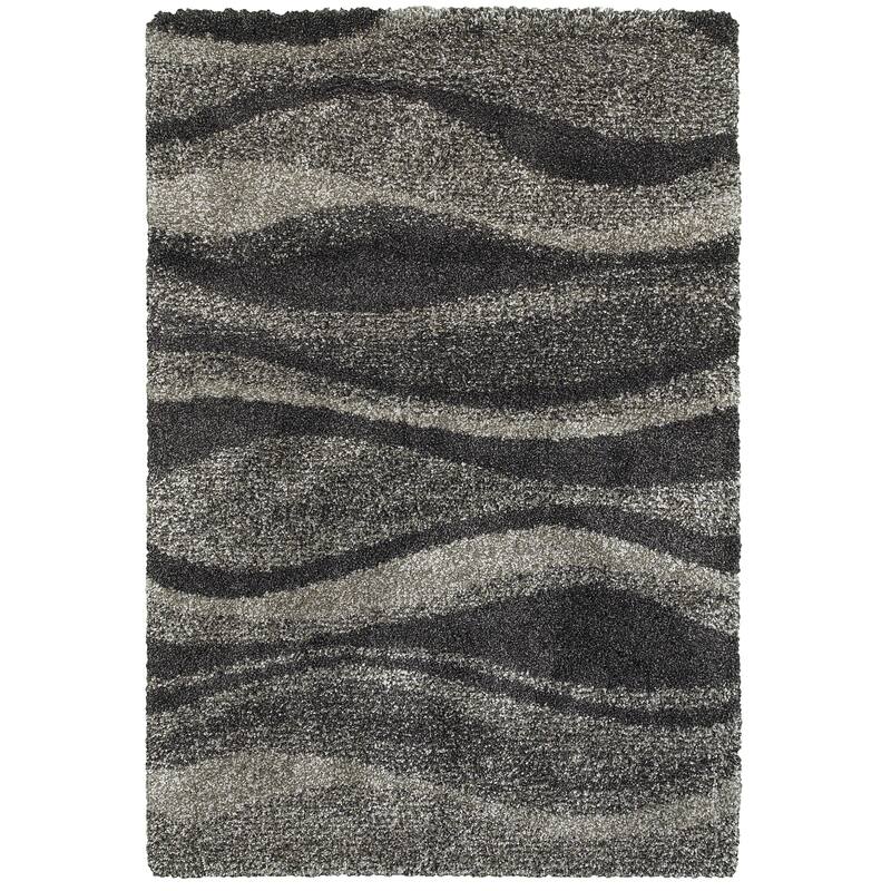 Style Haven Harrison Shadow Waves Shag Rug - 5'3" x 7'6" - Runner/Rectangle