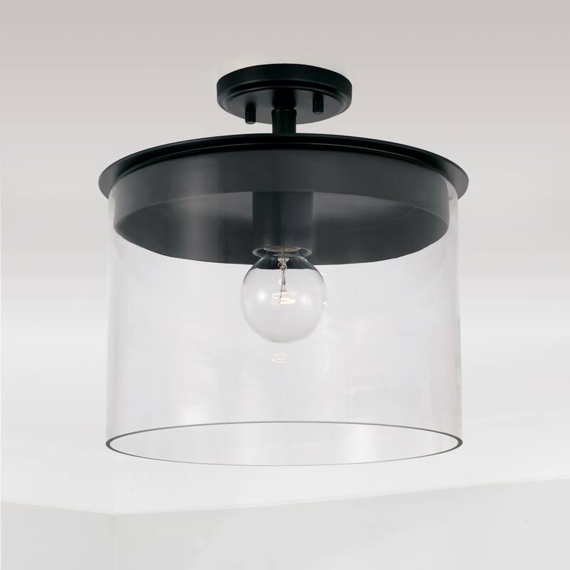 Mason 1-light Convertible Pendant/ Semi-Flush Mount
