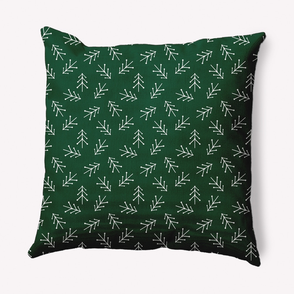 Scattered Trees Winter Soft Spun Polyester Decorative Throw Pillow