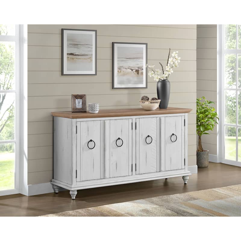 Garden District Solid Wood 65" TV Stand Console