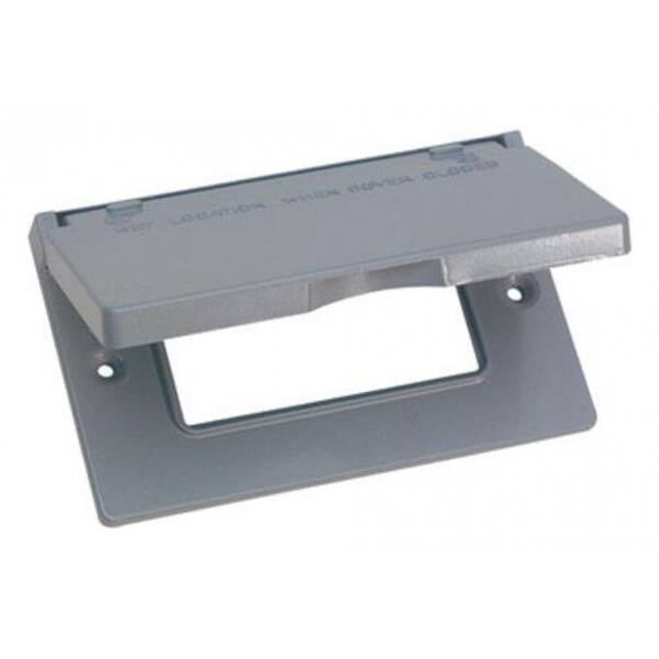 Sigma Electric 14249 Horizontal GFCI Outlet Box Cover, 1 Gang, Gray ...
