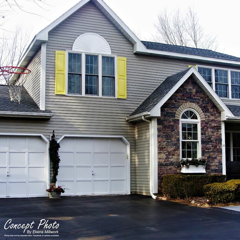 55 5/8"W x 12 7/8"H x 16 1/2"OH x 4 1/2"P, Pitch 6/12 Acorn Pediment - 55 5/8"W x 12 7/8"H x 16 1/2"OH x 4 1/2"P
