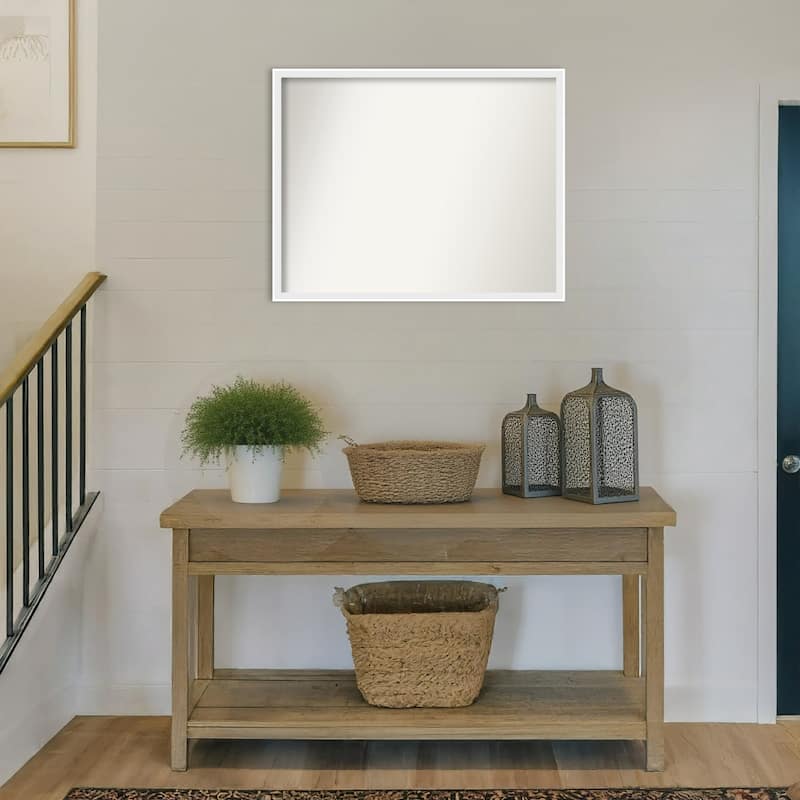 Incline Non-Beveled Wood Framed Wall Mirror
