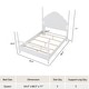 preview thumbnail 27 of 25, Roundhill Furniture Avellune 4-Piece Bedroom Set: Poster Bed with Dresser, Mirror, Chest, and 2 Nightstands, White Finish