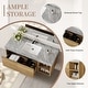 preview thumbnail 39 of 73, 48" Modern Floating Single Bathroom Vanities with Sink, Brown or Natural wood, 2 Drawers