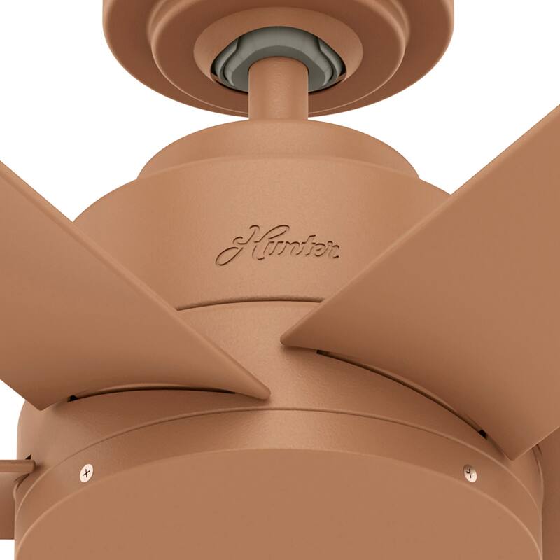 Hunter 44" Kennicott Outdoor Ceiling Fan with Wall Control, Damp Rated - Industrial, Contemporary, Transitional