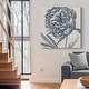 preview thumbnail 6 of 14, Indigo Floral on Linen II-Premium Gallery Wrapped Canvas