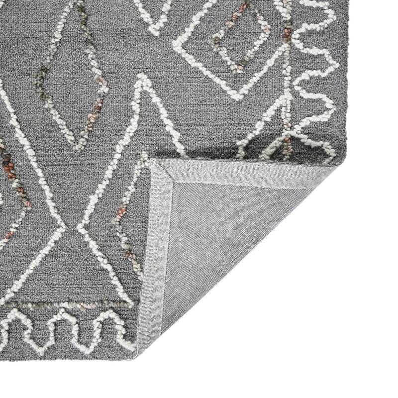 HomeRoots Geometric Lodge Rectangle Area Rug