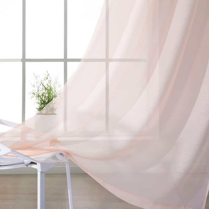 HomeRoots Set of Two 84" Blush Solid Modern Window Panels - 84" x 108"